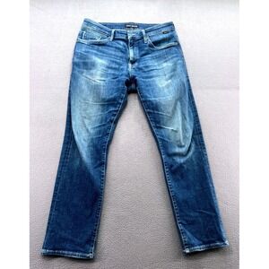 Mavi Jeans Mens 32x30 Straight Leg Medium Wash Blue Denim